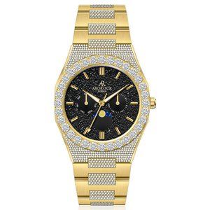 Asorock Watches Iced Transporter Big Diamond Bezel Half Iced Strap Mens watch